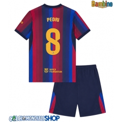Maglie da calcio Barcelona Pedri Gonzalez #8 Prima Maglia Bambino 2026-27 Manica Corta + Pantaloni corti)